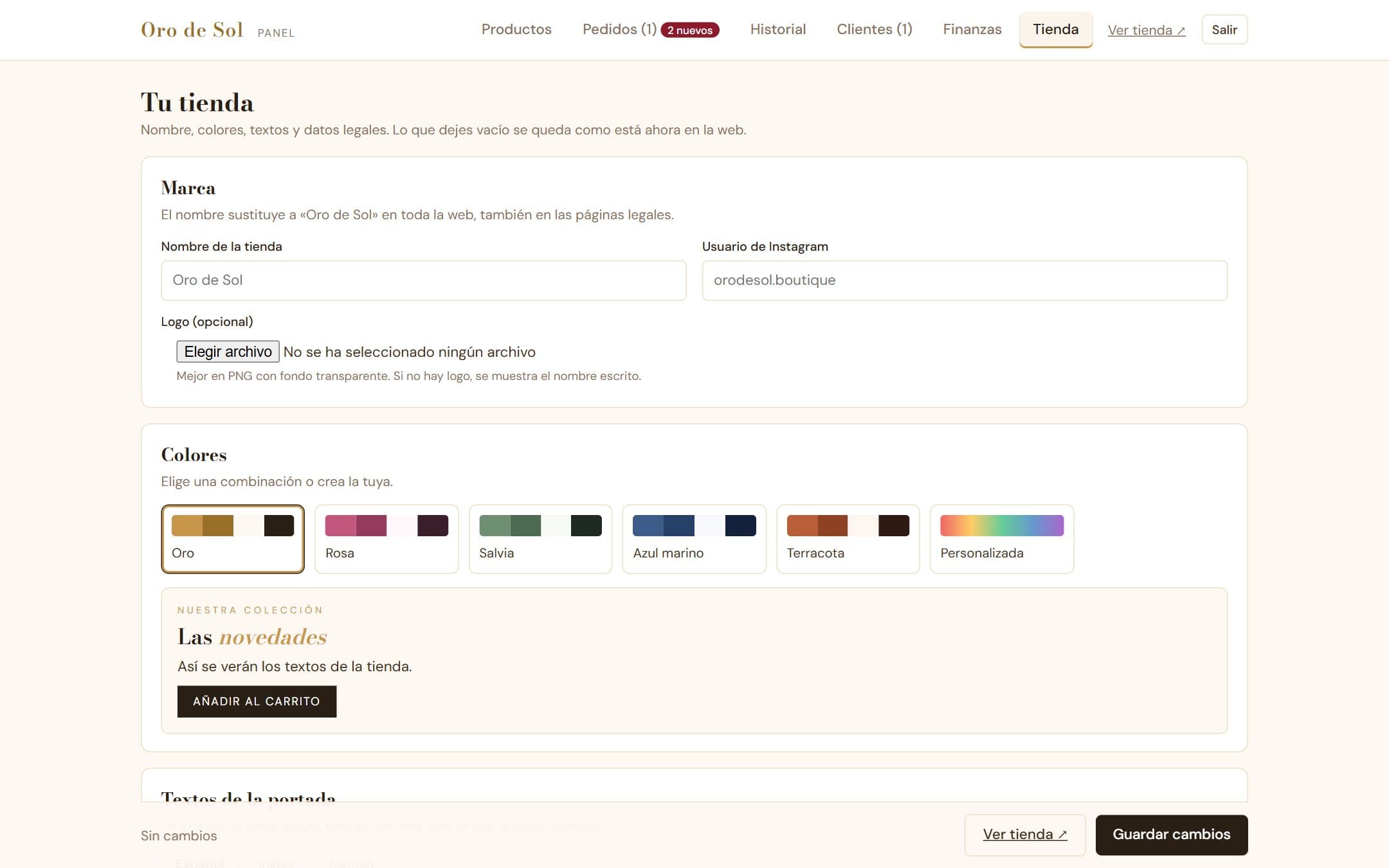 Shop-Einstellungen ohne Code